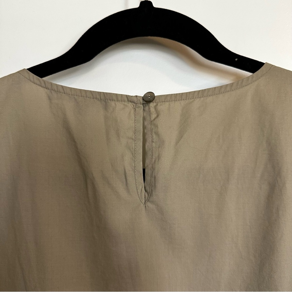 Madewell Olive Green Peplum Tank with Embroidered Details - Picture 3 of 5